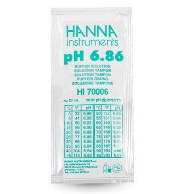 Hanna Instruments pH kalibrēšanas šķīdums (šķidrums) 6.86pH (20 mL)