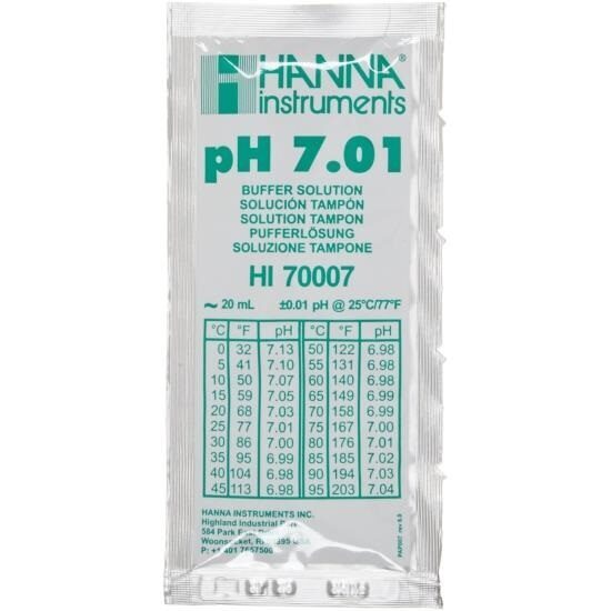 Hanna Instruments pH kalibrēšanas šķīdums (šķidrums) 7.01pH (20 mL)