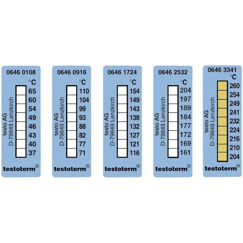 0646 0916 Testoterm temperatūras mērjoslas +71…+110 °C, 5gb