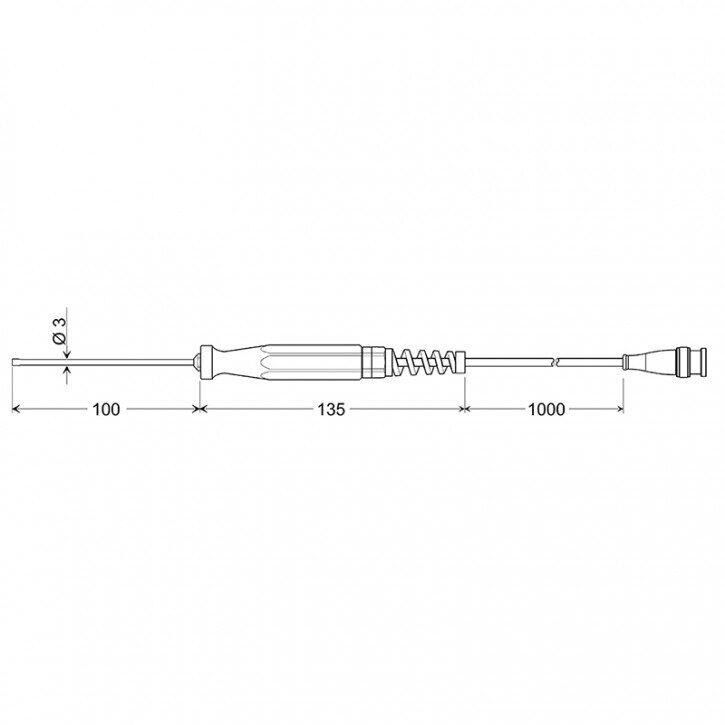 GOF 175 BNC Greisinger Pt1000 virsmas temperatūras zonde cietām virsmām