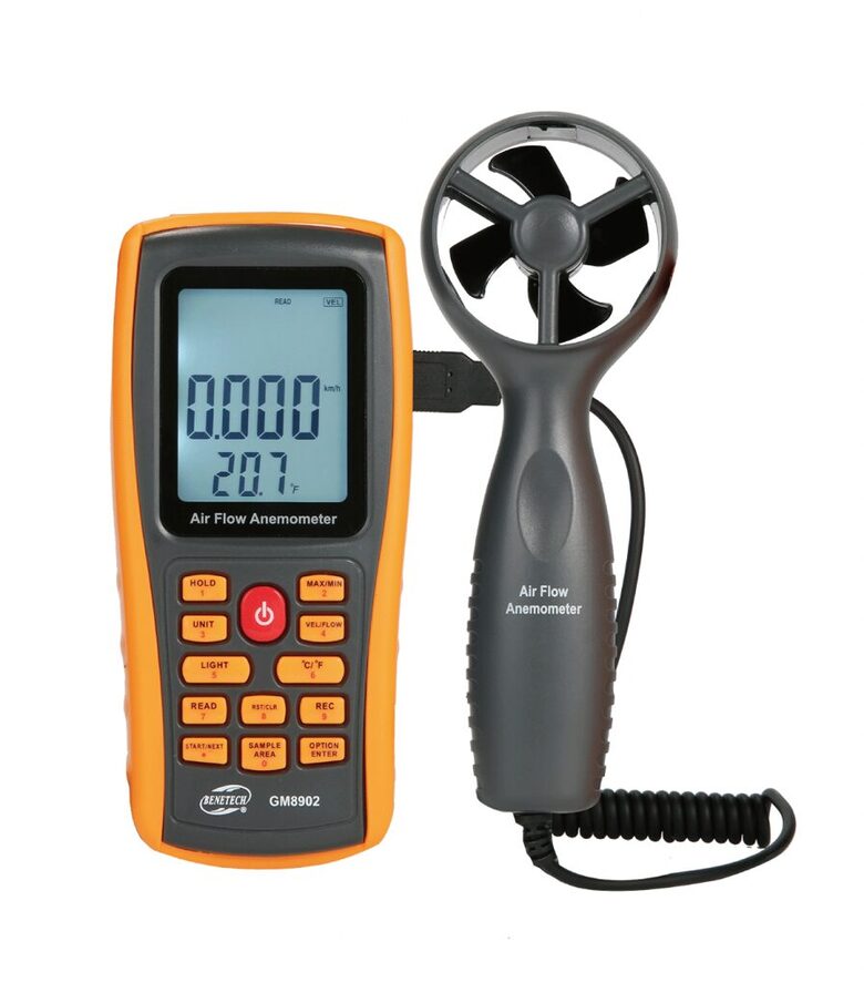 Benetech GM8902 — Precīzs digitālais anemometrs