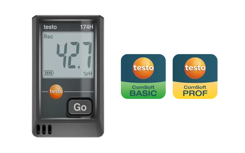 0572 1741 01 Testo 174H USB-C Datu logeris Balts/Melns