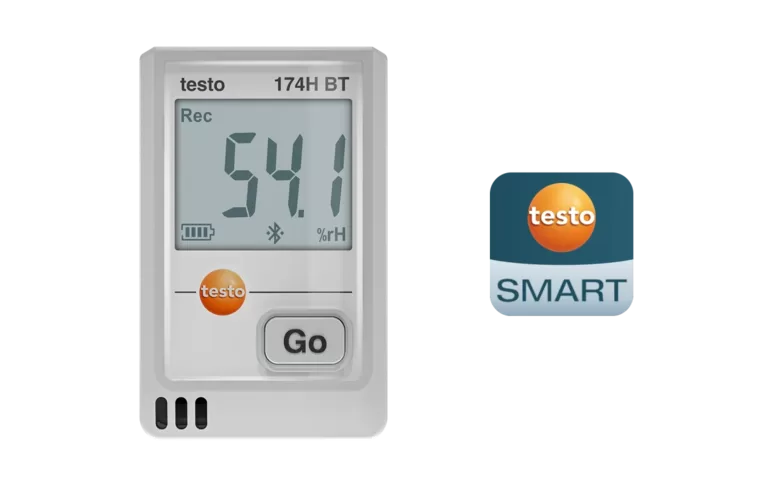 0572 1743 testo 174H BT 01 Datu logeris Balts/Melns