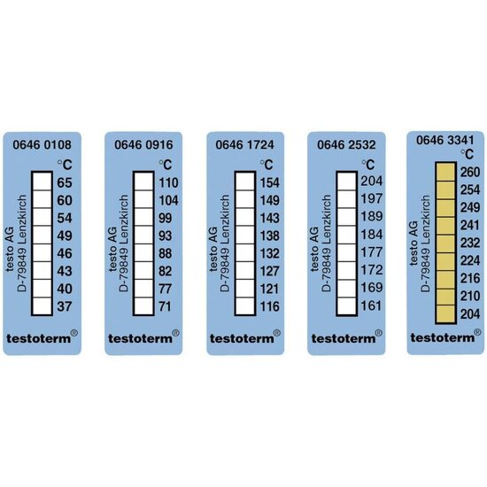 0646 0916 Testoterm temperatūras mērjoslas +71…+110 °C, 5gb