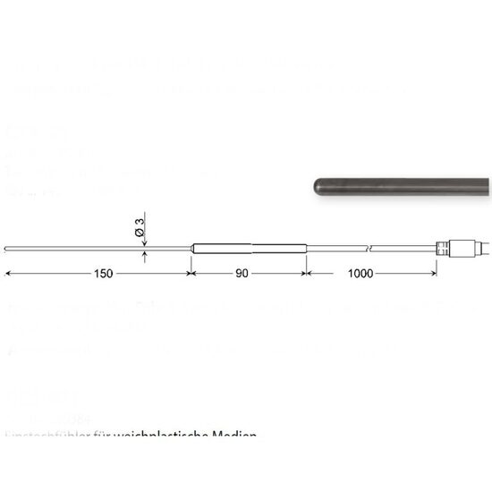 GTF35-B Pt100 Senseca iegremdējamā zonde šķidrumiem un gāzēm -50…+400°C