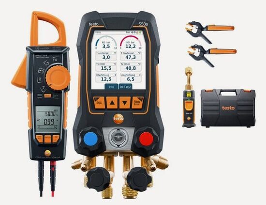0564 5584 Testo 558s Smart vakuuma komplekts ar strāvas knaiblēm