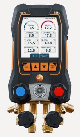 0564 5581 Testo 558s digitālā manifolda palīgierīce ar 4 vārstu bloku